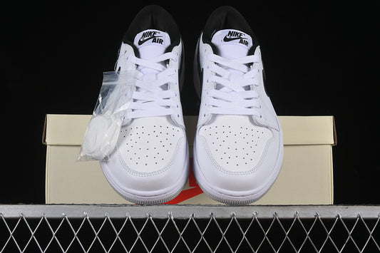 Nike Air Jordan 1 Low 85 Patent Leather Black Label White Sneakers