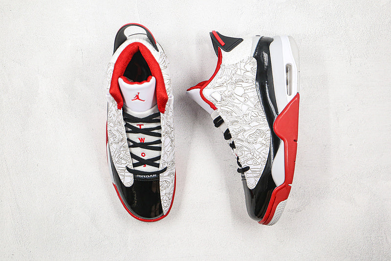Nike Air Jordan Dub Zero White True Red Black Sneakers