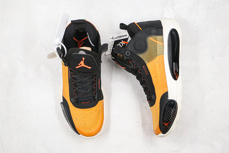 Nike Air Jordan 34 Low PE Black Yellow Sneakers