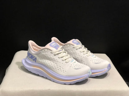 Hoka One One Kawana Cushioning Comfortable Gym Running Shoes Sneakers White/Purple
