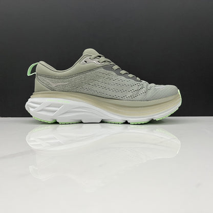 Hoka One One Bondi 8 Breathable Low-top Running Shoes Sneakers Grayish Green
