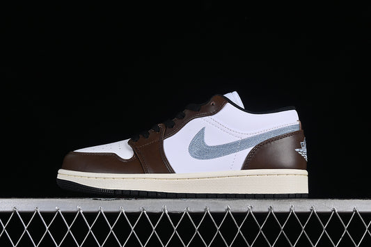 Nike Air Jordan 1 Low Retro SE White Dark Brown Sneakers