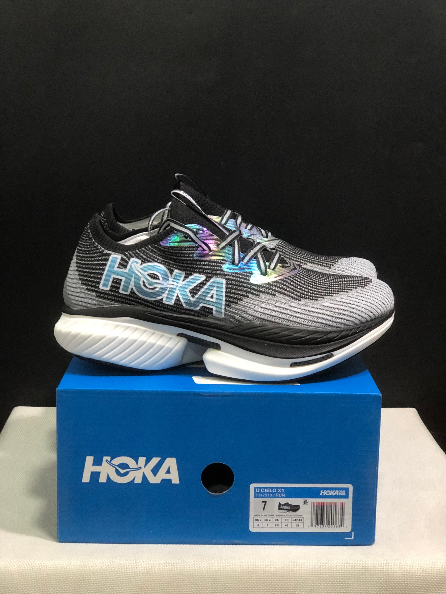 Hoka One One Cielo X1 Comfortable Casual Running Shoes Sneakers Black