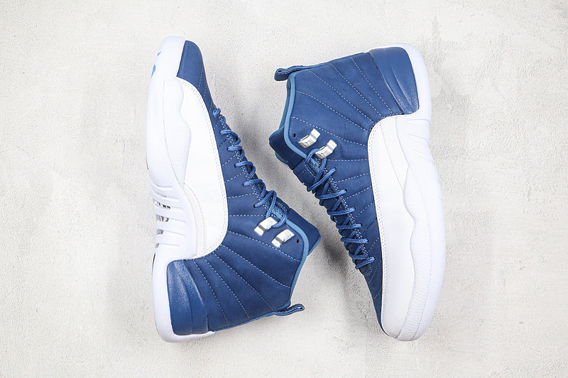 Nike Air Jordan 12 Retro Indigo Blue White Sneakers