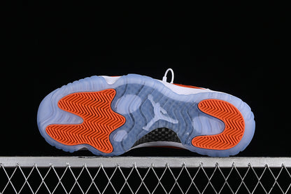 Nike Air Jordan 11 Retro Mid White Orange Sneakers