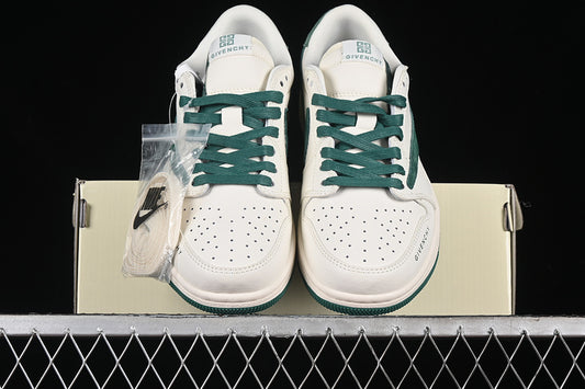 Travis Scott Fragment Design Nike Air Jordan 1 Low OG SP Green White Sneakers