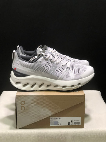 On Running Cloudsurfer Trail Waterproof Comfortable And Breathable Running Shoes Light Grey