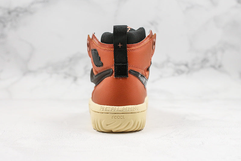 Nike Air Jordan 1 High React Dark Brown Sneakers