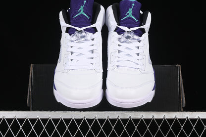 Nike Air Jordan 5 Retro Grape White New Emerald-Grp Sneakers