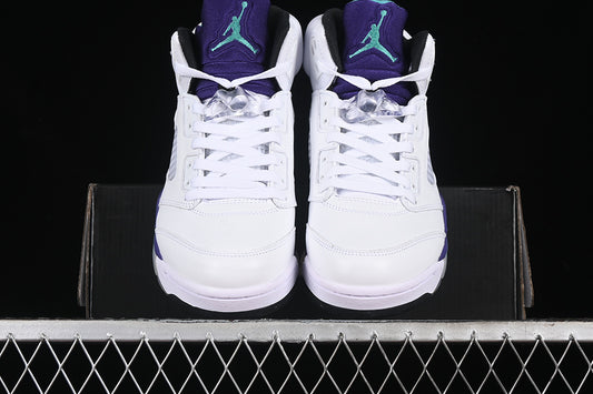 Nike Air Jordan 5 Retro Grape White New Emerald-Grp Sneakers