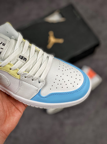 Nike Air Jordan 1 Low "To My First Coach" White Multicolour Sneakers