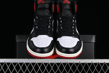 Nike Air Jordan 1 High OG Black Toe Reimagined Black Varsity Red White Sneakers