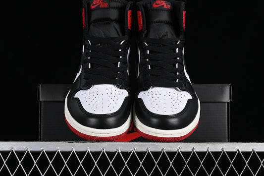 Nike Air Jordan 1 High OG Black Toe Reimagined Black Varsity Red White Sneakers