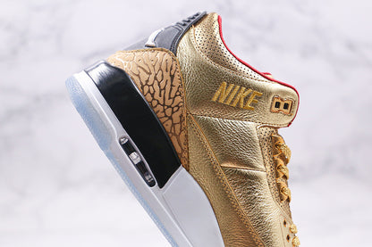 Nike Air Jordan 3 Retro Spike Lee Gold Oscars Sneakers Special Edition