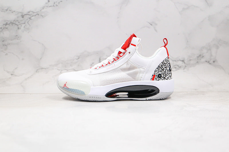 Nike Air Jordan 34 White Red Sneakers