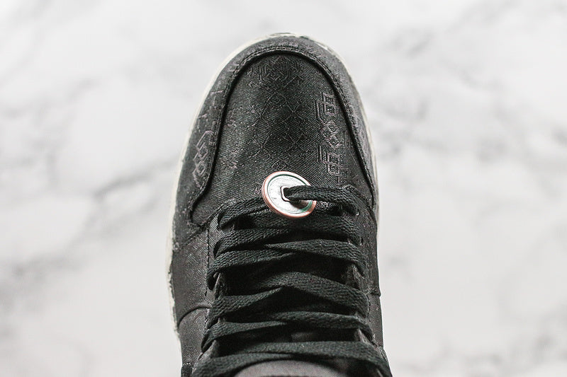 Nike Air Jordan 1 CLOT Mid Fearless Copper Coins Double-Deck Black Silk Tearable Version Sneakers