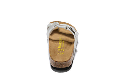 Birkenstock Mayari Silver Toe Loop Leather Sandals