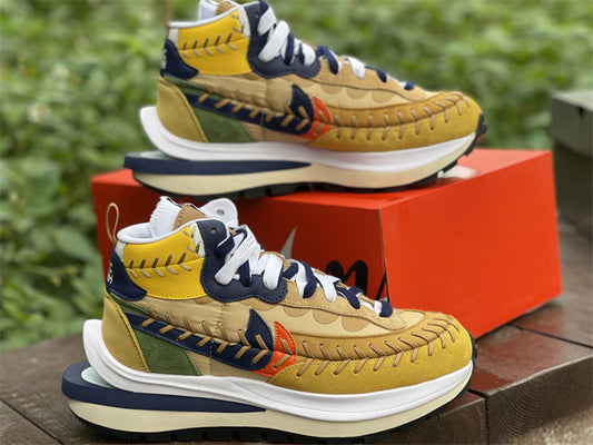 Nike Sacai Jean-Paul Gaultier LD Vaporwffle Sesame Multicolor Sneakers