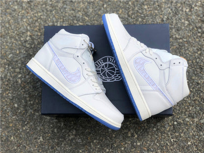 Nike Air Jordan 1 Retro High Neutral Grey Sneakers Dior Joint Edition