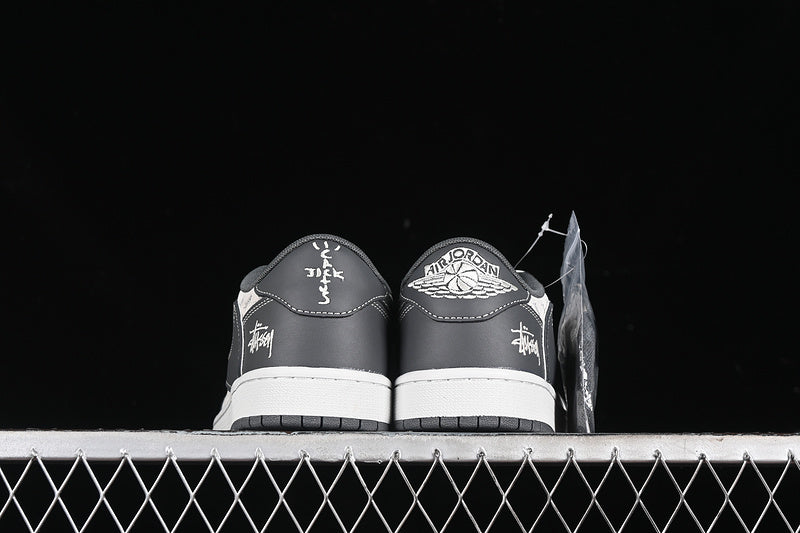 Travis Scott Fragment Design Nike Air Jordan 1 Low OG SP Dark Grey White Sneakers