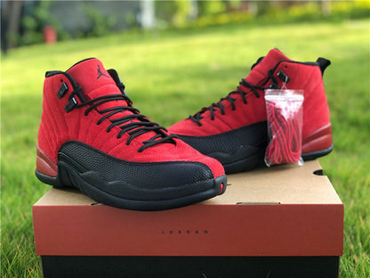 Nike Air Jordan 12 Retro Reverse Flu Game Red Sneakers