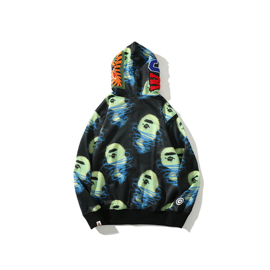 A Bathing Ape BAPE Ape-Man Head Storm Hoodie Black