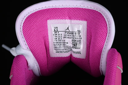 Nike Air Jordan 1 Low Fire Pink White Iris Whisper Sneakers