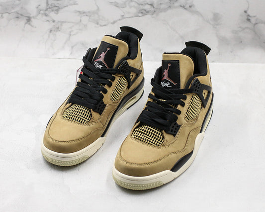 Nike Air Jordan 4 Retro Pale Ivory Black Sneakers