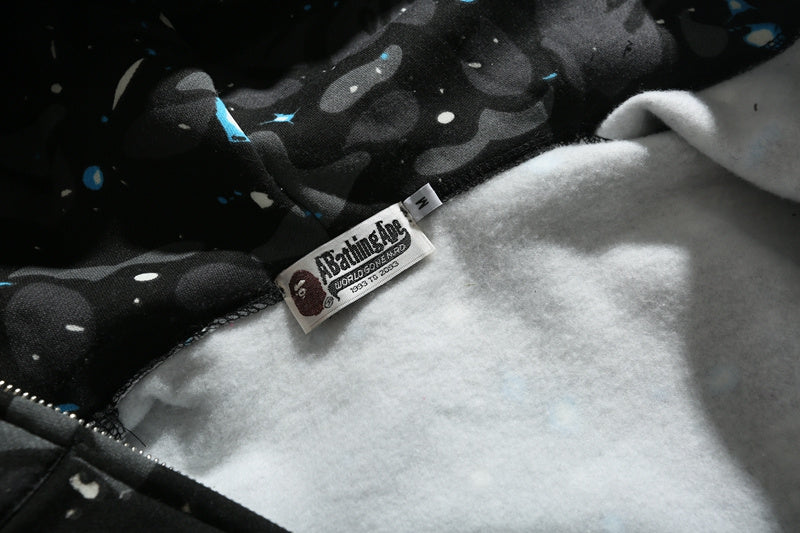 A Bathing Ape BAPE Shark Head Noctilucent Series Hoodie Astral
