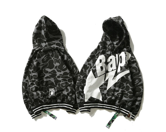 A Bathing Ape BAPE Star Camo Black Ribbon Hoodie