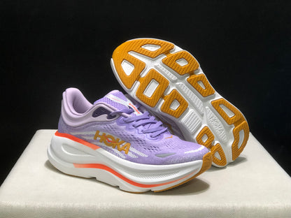 Hoka One One Bondi 9 Women's Comfortable Low-top Running Shoes Sneakers Light Purple