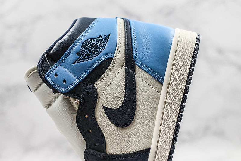 Nike Air Jordan 1 Retro High-Top Obsidian UNC 2019 Blue Sneakers