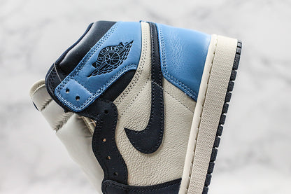 Nike Air Jordan 1 Retro High-Top Obsidian UNC 2019 Blue Sneakers