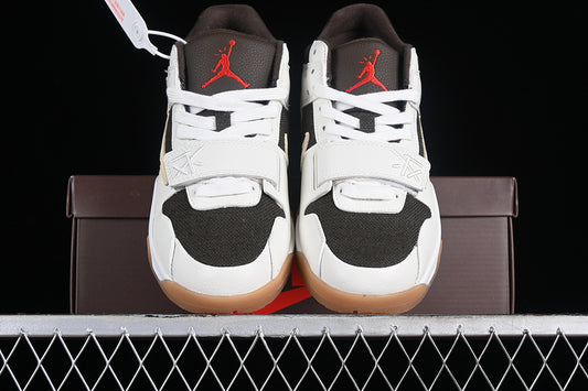 Travis Scott Nike Air Jordan Cut The Check Brown Sole Black White Sneakers
