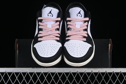 Nike Air Jordan 1 Low Black White Grey Pink Sneakers
