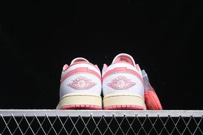 Nike Air Jordan 1 Low Sail Pink Sole White Sneakers
