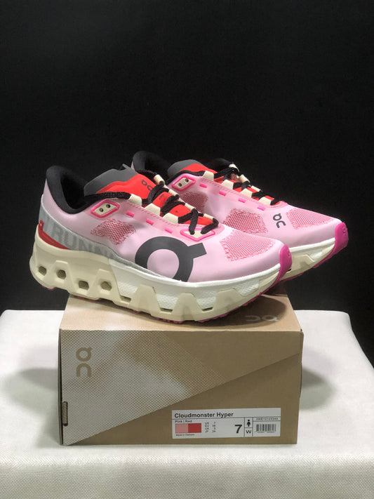 On Running Cloudmonster Hyper Running Shoes Pink/Cream