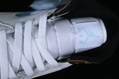 Nike Air Jordan 1 Mid Black Sole Blue Brown White Sneakers