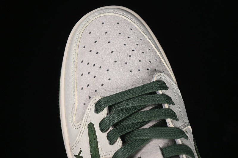 Nike Air Jordan 1 Low LV Travis Scott Fragment Design OG SP Dark Green Grey White Sneakers
