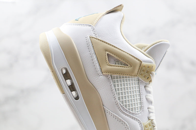 Nike Air Jordan 4 Retro Sand Linen White Tan Brown Sneakers