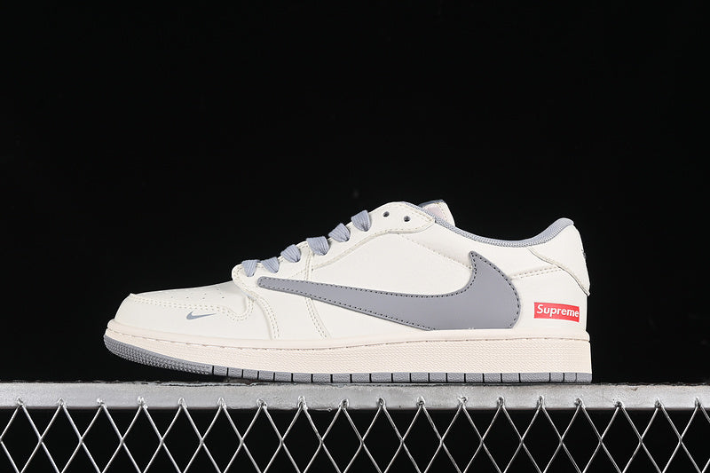 Travis Scott Fragment Design Nike Air Jordan 1 Low OG SP Grey White Casual Sports Shoes