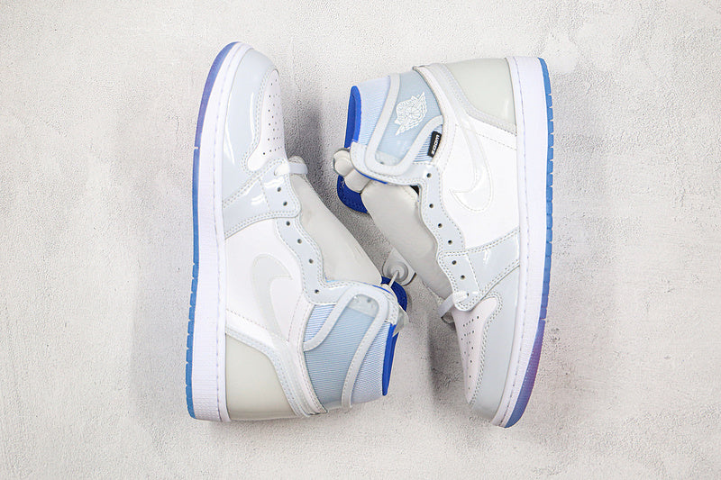Nike Air Jordan 1 Retro High Zoom White Grey Racer Blue Sneakers