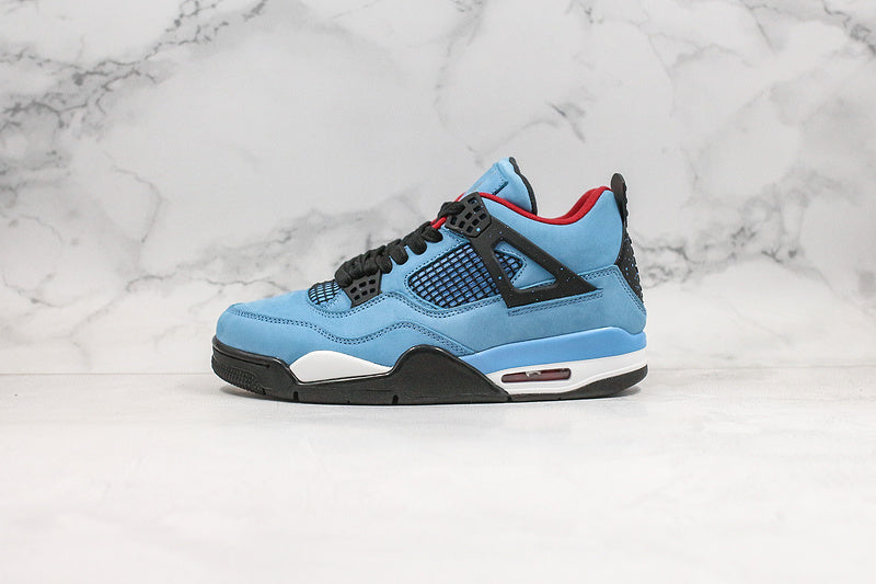 Nike Air Jordan 4 Retro Travis Scott Cactus Jack Blue Sneakers