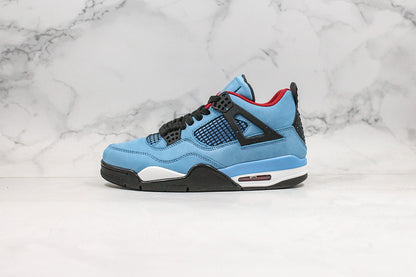 Nike Air Jordan 4 Retro Travis Scott Cactus Jack Blue Sneakers