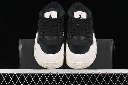 Nike Air Jordan 4 Black Light Bone White Sole Sneakers