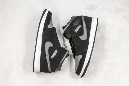 Nike Air Jordan 1 Mid Shadow Particle Grey Black Sneakers