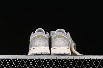 Nike Air Jordan 1 Low White Grey Green Sneakers