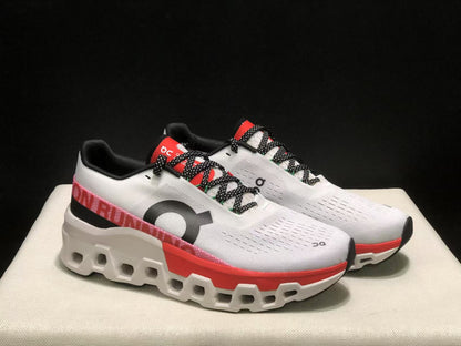 On Running Cloudmonster 2 Shock-Absorbing And Breathable Running Shoes Grayish-White/Rose