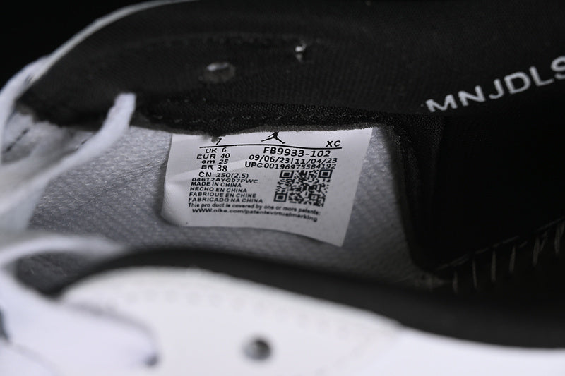 Nike Air Jordan 1 Low 85 Patent Leather Black Label White Sneakers