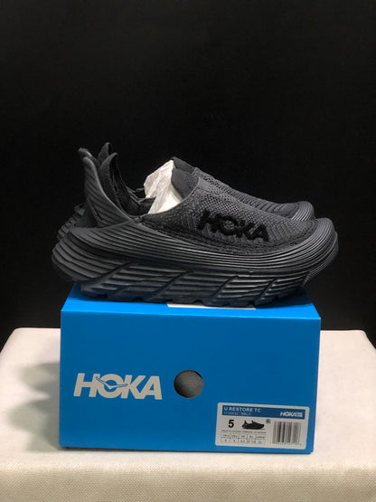 Hoka One One Restore TC Elastic Comfortable Low-top Running Shoes Sneakers Dark Grey